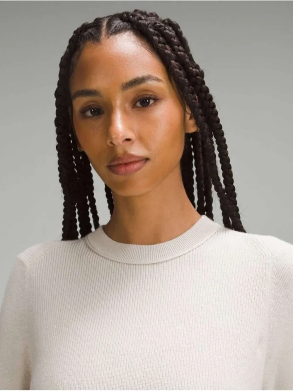 Lululemon Take It All In Cotton-Blend Sweater White Opal